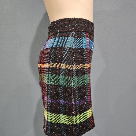 CECILIA PRADO Anthropologie Plaid Saia Selena Knit Multicolor Mini Skirt M - Picture 4 of 8